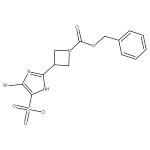 benzyl 3-[4-bromo-5-(chlorosulfonyl)-1H-imidazol-2-yl]azetidine-1-carboxylate Structure