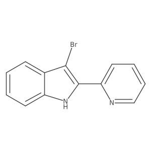 Brc1c(-c2ccccn2)[nH]c2ccccc12结构式