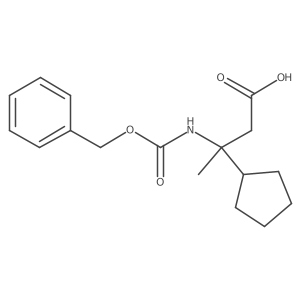 3-{[(Benzyloxy)carbonyl]amino}-3-cyclopentylbutanoic acid Structure