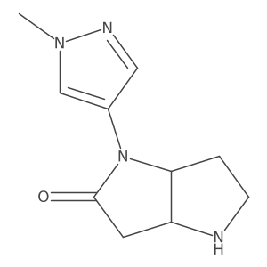 (3aR,6aS)-1-(1-Methyl-1H-pyrazol-4-yl)hexahydropyrrolo[3,2-b]pyrrol-2(1H)-one结构式