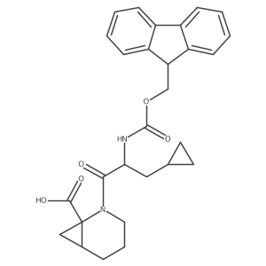 2-[(2S)-3-cyclopropyl-2-({[(9H-fluoren-9-yl)methoxy]carbonyl}amino)propanoyl]-2-azabicyclo[4.1.0]heptane-1-carboxylic acid Structure