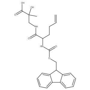 3-[2-({[(9H-fluoren-9-yl)methoxy]carbonyl}amino)hex-5-enamido]-2-hydroxy-2-methylpropanoic acid Structure