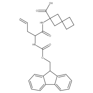 2-[2-({[(9H-fluoren-9-yl)methoxy]carbonyl}amino)pent-4-enamido]spiro[3.3]heptane-2-carboxylic acid Structure