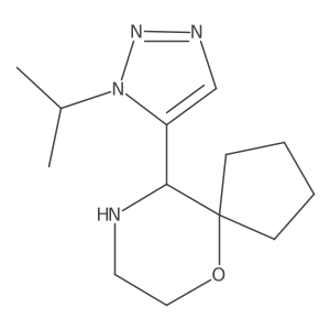 10-[1-(propan-2-yl)-1H-1,2,3-triazol-5-yl]-6-oxa-9-azaspiro[4.5]decane结构式