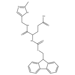 4-({[(9H-fluoren-9-yl)methoxy]carbonyl}amino)-4-{[(2-methyl-1H-imidazol-5-yl)methyl]carbamoyl}butanoic acid Structure