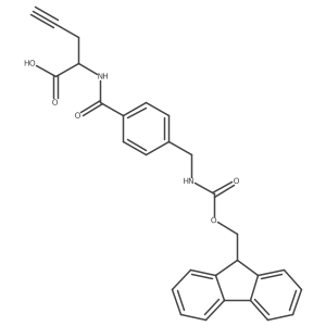 2-({4-[({[(9H-fluoren-9-yl)methoxy]carbonyl}amino)methyl]phenyl}formamido)pent-4-ynoic acid结构式