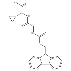 2-cyclopropyl-2-[2-({[(9H-fluoren-9-yl)methoxy]carbonyl}amino)acetamido]acetic acid结构式