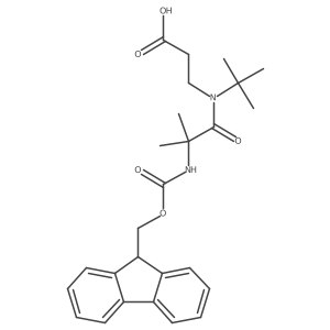 3-[N-tert-butyl-2-({[(9H-fluoren-9-yl)methoxy]carbonyl}amino)-2-methylpropanamido]propanoic acid结构式