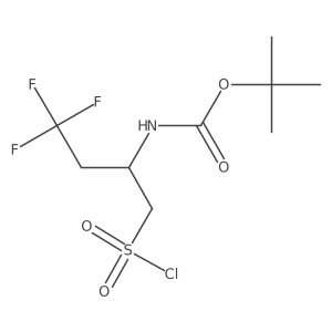 tert-butyl N-[1-(chlorosulfonyl)-4,4,4-trifluorobutan-2-yl]carbamate Structure