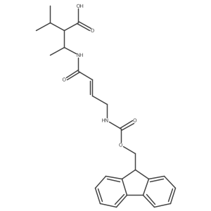 3-[4-({[(9H-fluoren-9-yl)methoxy]carbonyl}amino)but-2-enamido]-2-(propan-2-yl)butanoic acid结构式