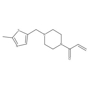 1-[4-[(2-Methyl-1,3-thiazol-5-yl)methyl]piperazin-1-yl]prop-2-en-1-one Structure