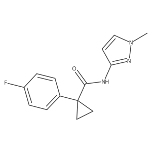 1-(4-fluorophenyl)-N-(1-methyl-1H-pyrazol-3-yl)cyclopropane-1-carboxamide Structure