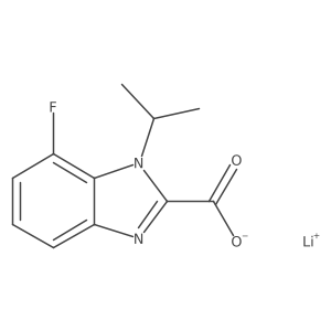 Lithium 7-fluoro-1-isopropyl-1H-benzo[d]imidazole-2-carboxylate Structure