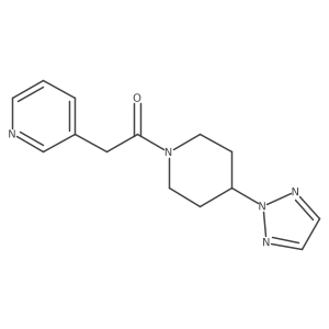 1-(4-(2H-1,2,3-triazol-2-yl)piperidin-1-yl)-2-(pyridin-3-yl)ethanone Structure