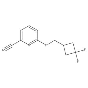6-[(3,3-Difluorocyclobutyl)methoxy]pyridine-2-carbonitrile结构式