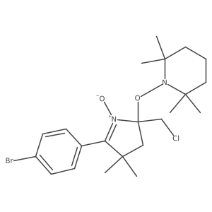 5-(4-Bromophenyl)-2-(chloromethyl)-4,4-dimethyl-2-((2,2,6,6-tetramethylpiperidin-1-yl)oxy)-3,4-dihydro-2H-pyrrole 1-oxide Structure