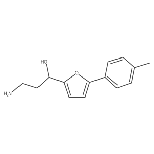(1S)-3-amino-1-[5-(4-methylphenyl)furan-2-yl]propan-1-ol结构式