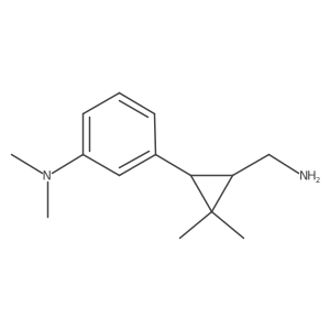 rac-3-[(1R,3R)-3-(aminomethyl)-2,2-dimethylcyclopropyl]-N,N-dimethylaniline结构式