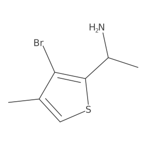 (1R)-1-(3-bromo-4-methylthiophen-2-yl)ethan-1-amine结构式