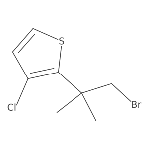 2-(1-Bromo-2-methylpropan-2-yl)-3-chlorothiophene结构式