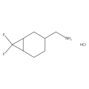 {7,7-Difluorobicyclo[4.1.0]heptan-3-yl}methanamine hydrochloride结构式