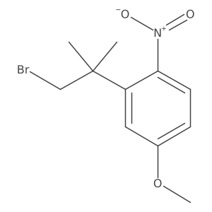 2-(1-Bromo-2-methylpropan-2-yl)-4-methoxy-1-nitrobenzene结构式