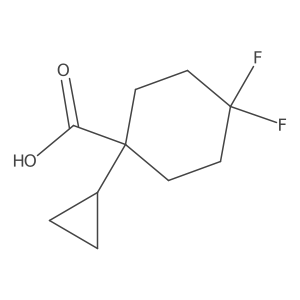 1-Cyclopropyl-4,4-difluorocyclohexane-1-carboxylic acid Structure