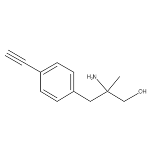 2-Amino-3-(4-ethynylphenyl)-2-methylpropan-1-ol结构式