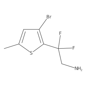 2-(3-Bromo-5-methylthiophen-2-yl)-2,2-difluoroethan-1-amine结构式