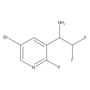 1-(5-Bromo-2-fluoropyridin-3-yl)-2,2-difluoroethan-1-amine结构式