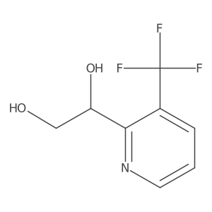 1-[3-(Trifluoromethyl)pyridin-2-yl]ethane-1,2-diol Structure