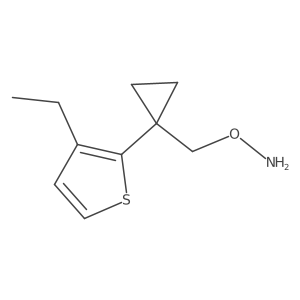 O-{[1-(3-ethylthiophen-2-yl)cyclopropyl]methyl}hydroxylamine结构式