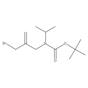 tert-butyl N-[2-(bromomethyl)prop-2-en-1-yl]-N-(propan-2-yl)carbamate结构式
