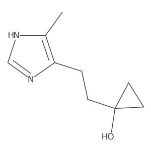 1-[2-(4-methyl-1H-imidazol-5-yl)ethyl]cyclopropan-1-ol结构式