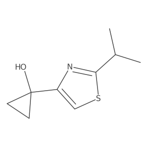 1-[2-(Propan-2-yl)-1,3-thiazol-4-yl]cyclopropan-1-ol Structure