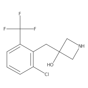3-{[2-Chloro-6-(trifluoromethyl)phenyl]methyl}azetidin-3-ol结构式