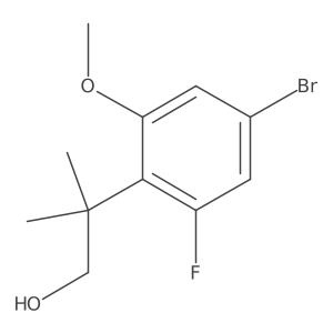 2-(4-Bromo-2-fluoro-6-methoxyphenyl)-2-methylpropan-1-ol结构式