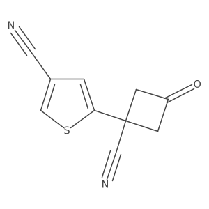 5-(1-Cyano-3-oxocyclobutyl)thiophene-3-carbonitrile结构式