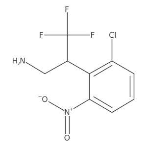 2-(2-Chloro-6-nitrophenyl)-3,3,3-trifluoropropan-1-amine结构式