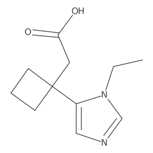 2-[1-(1-ethyl-1H-imidazol-5-yl)cyclobutyl]acetic acid Structure