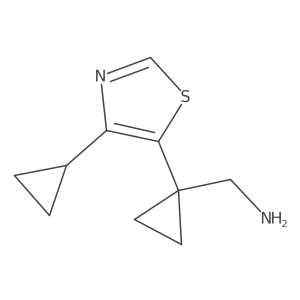 [1-(4-Cyclopropyl-1,3-thiazol-5-yl)cyclopropyl]methanamine Structure