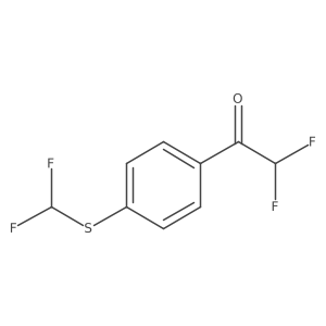 1-{4-[(Difluoromethyl)sulfanyl]phenyl}-2,2-difluoroethan-1-one Structure