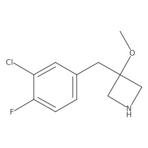 3-[(3-Chloro-4-fluorophenyl)methyl]-3-methoxyazetidine Structure