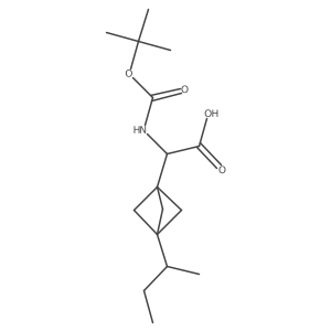 2-[3-(Butan-2-yl)bicyclo[1.1.1]pentan-1-yl]-2-{[(tert-butoxy)carbonyl]amino}acetic acid结构式