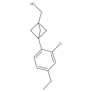 [3-(2-Chloro-4-methoxyphenyl)-1-bicyclo[1.1.1]pentanyl]methanol Structure
