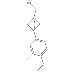 [3-(3-Fluoro-4-methoxyphenyl)-1-bicyclo[1.1.1]pentanyl]methanol Structure