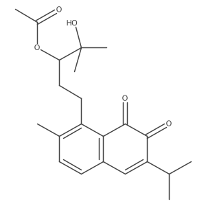 [2-hydroxy-1-[2-(6-isopropyl-2-methyl-7,8-dioxo-1-naphthyl)ethyl]-2-methyl-propyl] acetate Structure