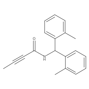 N-[Bis(2-methylphenyl)methyl]but-2-ynamide结构式