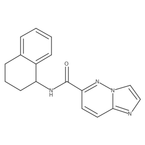 N-(1,2,3,4-tetrahydronaphthalen-1-yl)imidazo[1,2-b]pyridazine-6-carboxamide结构式