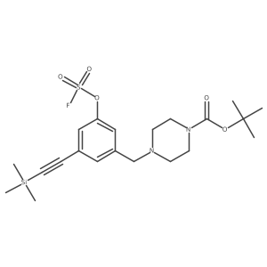 Tert-butyl 4-({3-[(fluorosulfonyl)oxy]-5-[2-(trimethylsilyl)ethynyl]phenyl}methyl)piperazine-1-carboxylate结构式